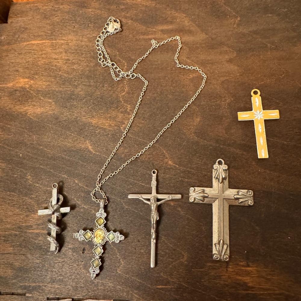 1928 Cross Necklace 4 additional pendants
